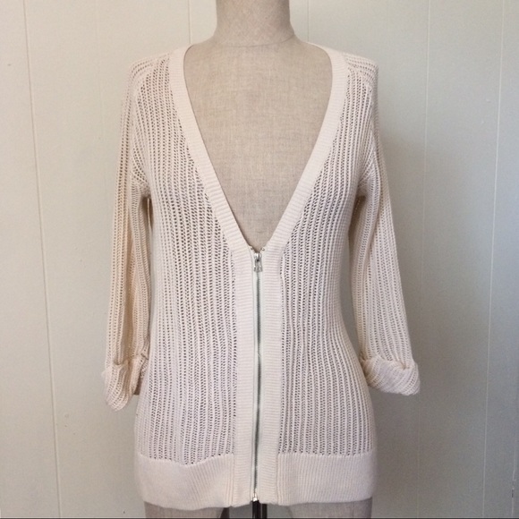 Urban Outfitters Sweaters - Silence & Noise Deep V Zip Cardi